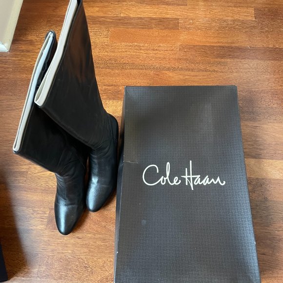 Cole Haan Black Leather Boots, Great Condition - Picture 7 of 8